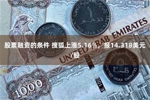 股票融资的条件 搜狐上涨5.16%，报14.318美元/股