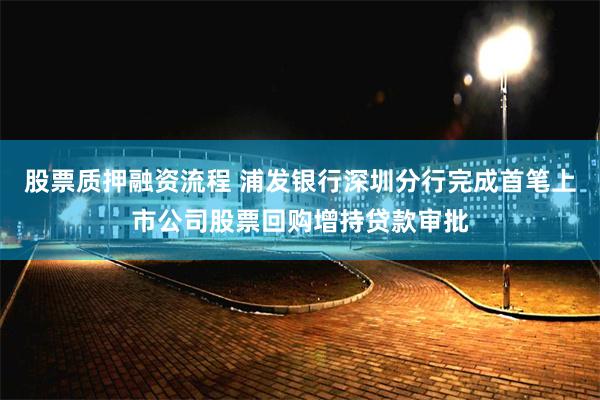 股票质押融资流程 浦发银行深圳分行完成首笔上市公司股票回购增持贷款审批